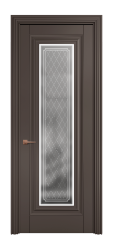 Дверь межкомнатная Бергамо 1 Цвет Коричневый Покрытие ЭМАЛИ Эмаль Наличник  ML 85 Цена 82705