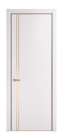 Дверь межкомнатная Слот 10-012 Цвет Крем Покрытие ЭМАЛИ Эмаль Наличник Скрытый короб золото Цена 45617