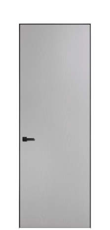 Дверь межкомнатная Порте 39-00 Цвет Ясень Галечный Покрытие ЭМАЛИ Шпон крашеный Наличник Скрытый короб хром Цена 42008