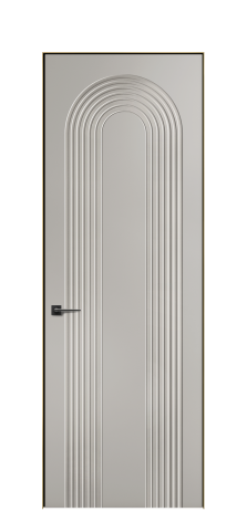 Дверь межкомнатная Меццо 15 Цвет Серый Шелк Покрытие ЭМАЛИ Эмаль Наличник  Скрытый короб золото Цена 46895