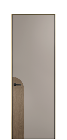 Дверь межкомнатная Дуэт 20 Цвет Какао Покрытие ЭМАЛИ Эмаль Наличник  Скрытый короб золото Цена 55213